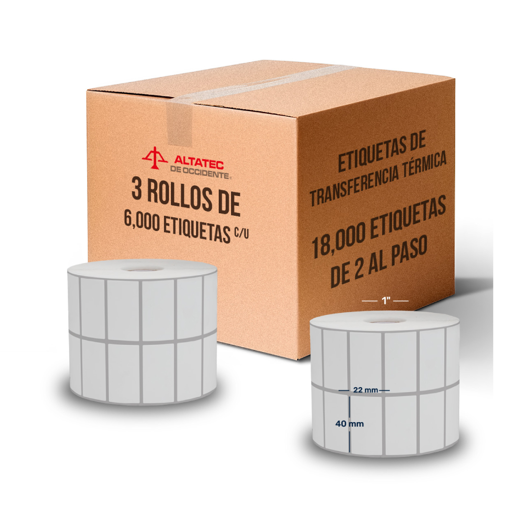 Etiquetas transferencia - 40x22mm - 18k unidades - Image 2
