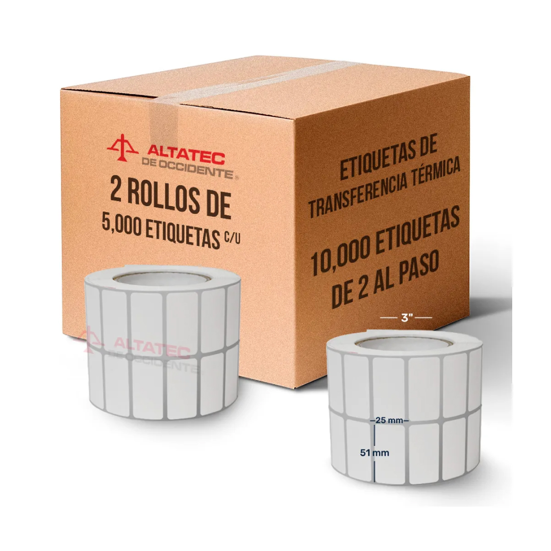 Etiquetas transferencia - 51x25mm - 10k unidades - Image 3