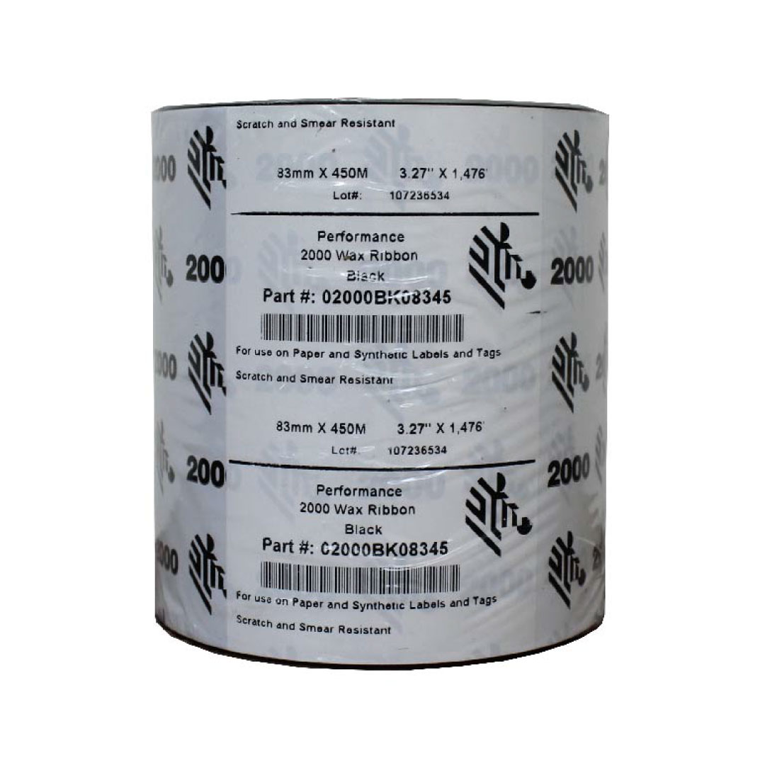 Ribbon De Cera Zebra 83mm x 450m